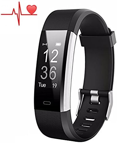 Homeyou Today 50% Off! Fitness Watch,Fitness Tracker,Letufit Plus Activity Tracker With Heart Rate Monitor,Step Counter,GPS Tracker,Waterproof Smart Wristband for Android and Ios (Black)