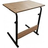 Sağlam Metal G&ouml;vdeli Laptop Sehpası 60x40 cm &ndash; Y&uuml;kseklik Ayarlı, Stabil ve Ergonomik &Ccedil;alışma Masası (Atlantik &Ccedil;am)