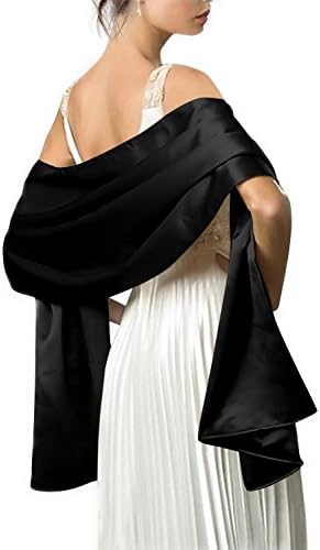 FNKSCRAFT Stunning Satin Bridal Wrap Soft Shawls Wraps Wedding Pashmina Scarves Evening Prom