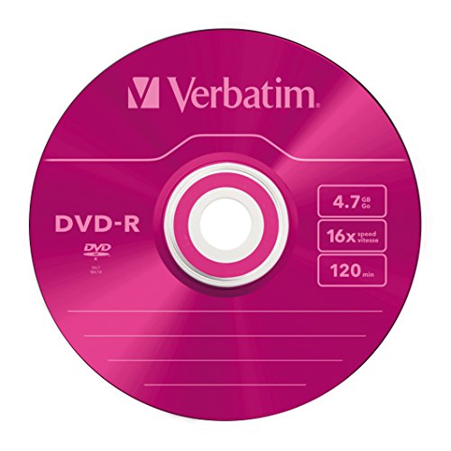 Verbatim DVD-R Advanced AZO + 16x Speed Colour Surface 5er Pack Slim Case DVD-Rohlinge - 5