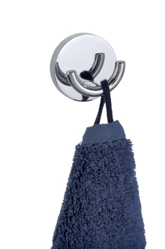 WENKO 20497100 Power-Loc Wandhaken Borello – Befestigen ohne bohren, Zinkdruckguss, 5.2 x 3.3 x 5.2 cm, Glänzend - 2