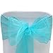Produktbild 1, 50, 100, 120 und 150 x 17 cm breit 280 cm lang – Organza Schärpen Stuhlhusse Bögen Volleres für Hochzeit Geburtstag Party Events 34 Farben von Hochzeit Decor, Textil, aqua blue, 50 Stück