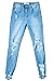 Produktbild Must-Have Destroyed Jeans Damen Jeanshose Skinny Hose Stretch mit Rissen und Cut-Outs Blogger Mode Denim Casual Streetwear , Größe:XL, Farbe:Blau