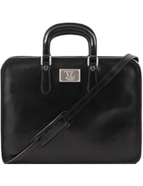 81409614 - TUSCANY LEATHER: ALBA - Damen Aktentasche aus Leder 1 Fach, Schwarz