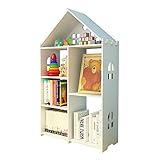 ★Das Bücherregal bietet genügend Stauraum: Ein einzigartiges vierlagiges mobiles Design zum Aufbewahren oder Aufbewahren von Gegenständen, geeignet zum Aufbewahren von Büchern, Zeitschriften, Spielzeug, CDs, Handys, Schuhen, Kleidungsstücken usw. Sparen Sie Platz für Kinderzimmer.