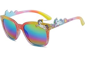 HIFOT Gafas de Sol Unicornio para Niña y Niño 3 a 10 Años, Divertidas Infantiles con Protección UV400 para Playa, Jardín, Salidas y Fiestas de Cumpleaños