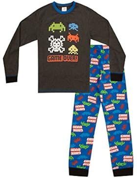 Jungen Spiel Über Lange Schlafanzug 8bis 15Jahren Computer Game AOP Gr. 10 Jahre, blau