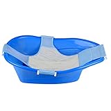 GWELL Newborn Adjustable Bath Seat Net Mesh Sling Safety Bathing Bed Support Blue