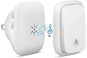 Campanello Radio Senza Batteria, PDGROW Campanello Senza Fili Impermeabile Campanello Wireless Autoalimentato con Una Portata di 150m, 38 Melodie, 4 Livelli di Volume e Flash LED - Bianca