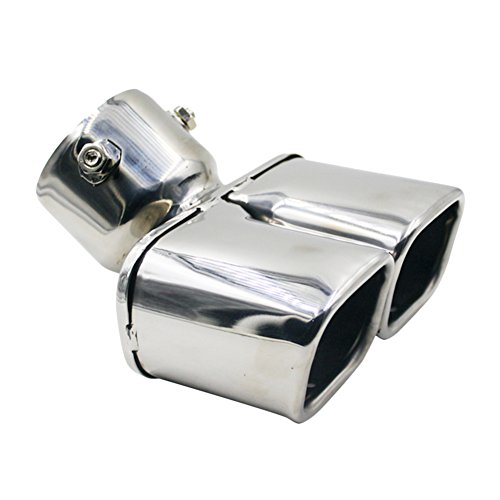 Double Sortie Échappement Acier Inoxydable Universelle - Embout Chromé Pour Voiture, Camion, SUV