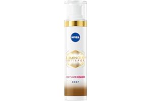 NIVEA Luminous 630 Antimacchia Fluido CC SPF30 3-EN-1 (1 x 40 ml), CC Cream con tripla azione, crema solare viso con colore, tonalità scura