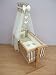 10 Piece Baby Crib Bedding Set 90x40cm Fits Swinging / Rocking Cradle (Hearts Beige Check)