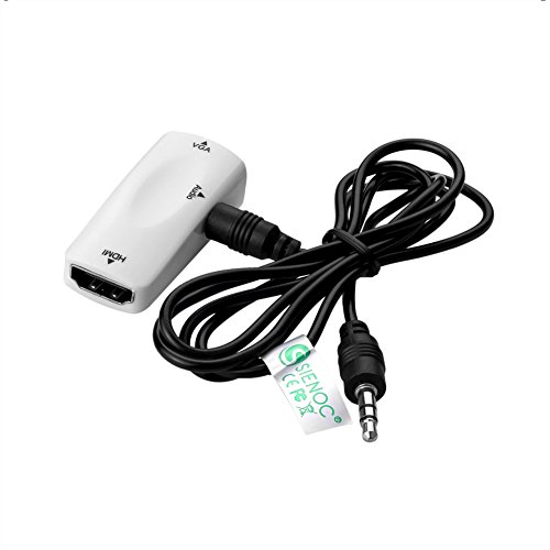 Sienoc 1080p HDMI Female zu to auf VGA Audio Kabel Konverter Adapter für HDTV TV Farbig White - 2