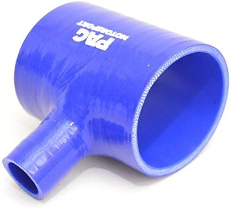 'Silicone Hose 76mm 3Connector T Piece For Pop Off Blow Off Blue Turbo