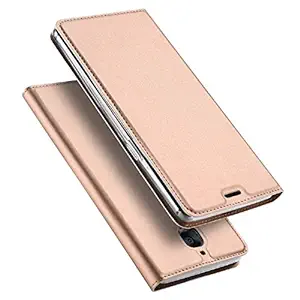 Fingic Oneplus 3t Flip Cover, Slim PU Leather Flip Cover Case for Oneplus 3t - Rosegold