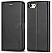 Price comparison product image TUCCH iPhone 8 Case, iPhone 7 Case iPhone 8 Leather Case, Wallet Case with[Kickstand][TPU Inner Shell][Card Holders][Magnetic Closure] Leather Folio Case Compatible with iPhone 8/7-Black