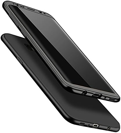 Samsung Galaxy S8 Front and Back Case, Ontseev Drop Protection Ultra-Thin Soft TPU Case Anti-Scratches Flexible Rubber Bumper Cover for Samsung Galaxy S8 - Black [Not Include Display Screen Protection]