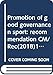 Produktbild Promotion of good governance in sport: recommendation CM/Rec(2018)12 and explanatory memorandum