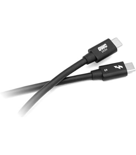 Club 3D Thunderbolt 5 Gecertificeerde 8K240Hz kabel Zwart, Data 80/120 Gbps, EPR 240 Watt,1 meter