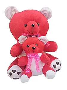 TEDSTREE Cute Stuffed Soft Toy for Kids Lovable Huggable Perfect Present for Birthday, Babies & Children Teddy Bear Toy (40 cm, Red)