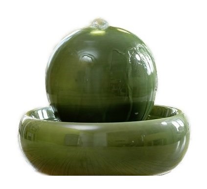 Seliger Keramikbrunnen Rono Zimmerbrunnen Tischbrunnen grün 20 cm Höhe