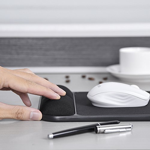 Antner Ergonomische Design Mauspad mit Gedächtnis Schaum Handgelenk Auflage Anti-Rutsch,schwarz - 4
