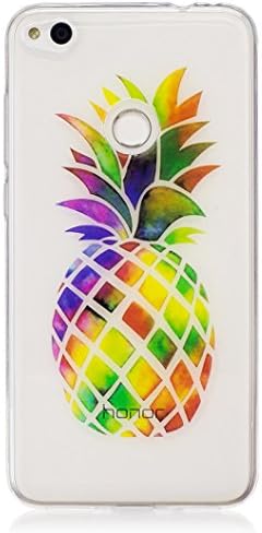 Huawei P8 LITE 2017/Huawei Honor 8 LITE Case, Wanxideng Soft Silicone Cover - Transparent Crystal Shell - Pineapple