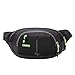 Produktbild Tasche mit stern enganliegende Bauchtasche mit Kopfhöreranlass für Handy bis - zum Sport und der Reise entwickelt, unisex Taschen Multifunktions -wasserdichte Taschen Sport Schweißleder (Schwarz)