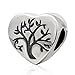 Produktbild Soukiss Charms Charm-Anhänger in Herzform, Motiv: Baum des Lebens, massives 925er Sterling-Silber, für Frauen-Charm-Armbänder/-Halsketten