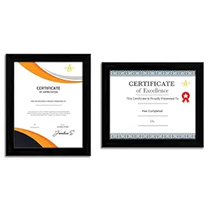 ArtzFolio Frame for Certificates D549 Black A4 Size - 210 x 297mm;Set of 2 PCS