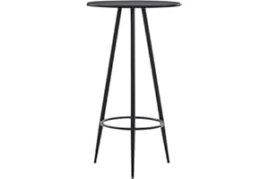 vidaXL Mesa Alta de Cocina MDF Hogar Jardín Salón Bar Comedor Bricolaje Decoración Diseño Estilo Mobiliario Muebles Bufete Tablero 60x107,5 cm Negro