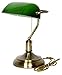 Glitz Table Lamp Banker Style, Green Shade, Antique Brass Finish (Green) RS.2799.00