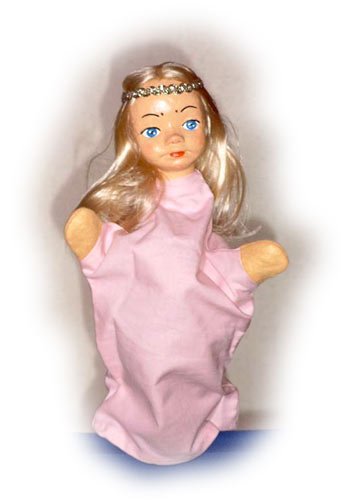 Preisvergleich Produktbild Kasperle-Handpuppe - 4402 Prinzessin blond (aus Hartkunststoff)