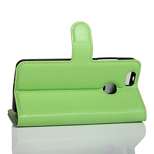 Huawei Nova Hülle,IVSO Hohe Qualität Case Folio Tasche Cover-mit Standfunction, ist für Huawei Nova Smartphone (5,0 Zoll) (Für Huawei Nova, Grün) - 6