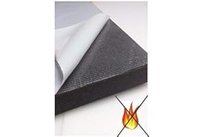 MAIL2MAIL Smooth foam, self-adhesive film, sound insulation flame-resistant, MVSS302D, acoustic, 100 cm x 50 cm.