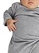 American Apparel Infant Baby Rib Long Sleeve Gown - Heather Grey / 3-6M