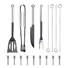 Saiway Grillbesteck 16 Set, BBQ Grillzubehör 16 Barbecue Grillen Werkzeuge Koffer aus Edelstahl – Bild 2