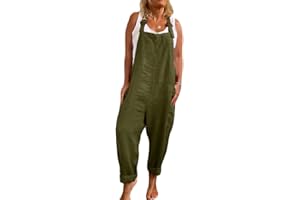 Tomwell Ete Combinaisons de Playsuit Occasionnels Barboteuses de Mobiles Bretelles Harem Sarouel Pantalon Salopette Jumpsuit