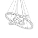 Produktbild 96W LED Kristall Design Hängelampe Deckenlampe Deckenleuchte Pendelleuchte Kreative Kronleuchter Drei Rin Warmweiß Lüster (96W Warmweiß)