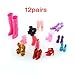 Produktbild 12 Paare Schuhe Barbie-Schuhe Pumps Stiefel Sandale Boot für Barbie Dolls Puppen