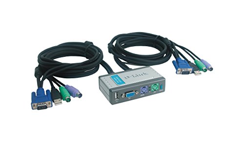 D-Link DKVM-2KU 2-Port KVM Switch mit (USB 2.0, 1x VGA, 2x PS/2 und 1x USB 2.0 Port LAN)