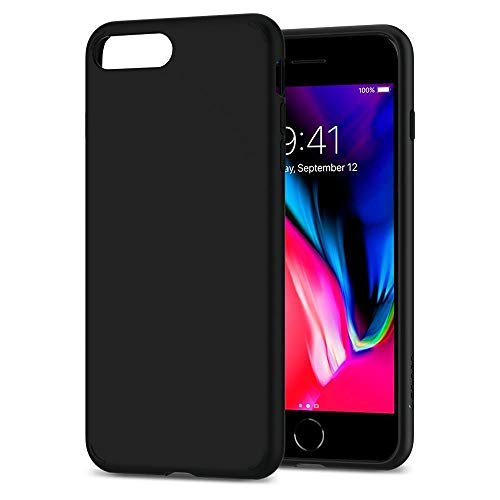 Spigen Funda iPhone 7 Plus   Liquid Crystal  Protecci  n Slim y Claridad Premium para el iPhone 7 Plus 2016 - Negro Mate