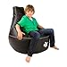 i-eX® Rookie Gaming Chair -Faux Leather - Kids Gaming Bean Bag - Great for a Gamer (Steel/Black)