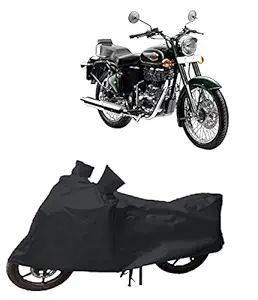NEXTON Dustproof & Water Resistant Bike Cover Compatible with Royal-Enfield Bullet 500 All Season Protection (Black Color)