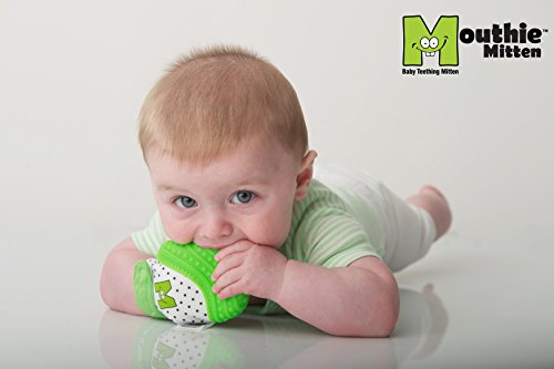 Mouthie Mitten Baby Teething Mitt - Green*****USA Award Winning Baby Mitt****** Free UK Delivery