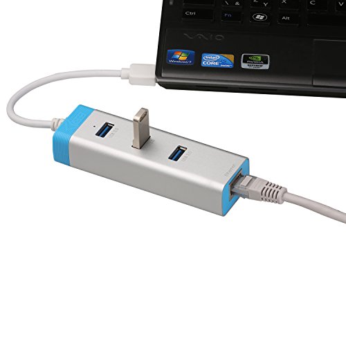 i-tec USB 3.0 Metal HUB 3 Port with Gigabit Ethernet Adapter, 10/100/1000 Mbps, USB 3.0 auf RJ-45, ideal für Notebook Ultrabook Tablet PC , Windows Mac Linux - 5