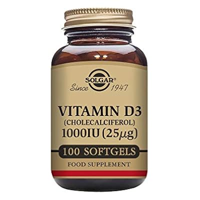 Solgar Vitamin D3 1000 IU (25 µg) Softgels - Pack of 100