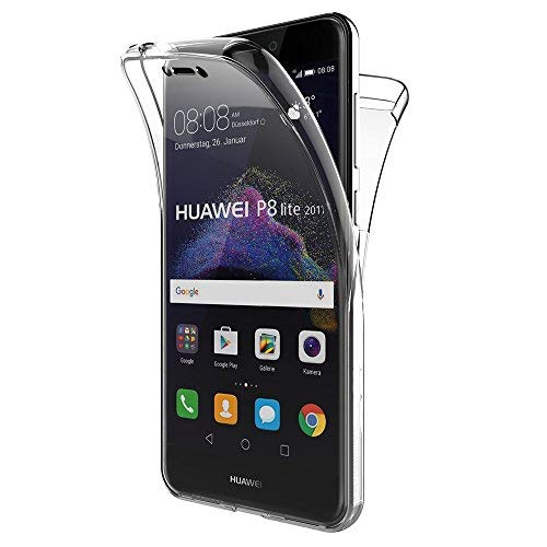 Funda Huawei P8 Lite 2017, AICEK Transparente Silicona 360°Full Body Fundas para Huawei P8 Lite 2017 Carcasa Silicona Funda Case