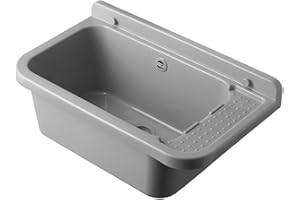 Negrari Pilozzo Lavatoio Lavapanni da Esterno in Resina 60 X 34 Grigio con Portasapone