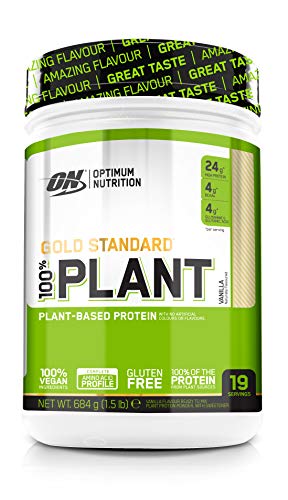 Optimum Nutrition 100% Plant Gold Standard - Vanille, 19 Portions - A base de proteine vegan en poudre, 640 g
